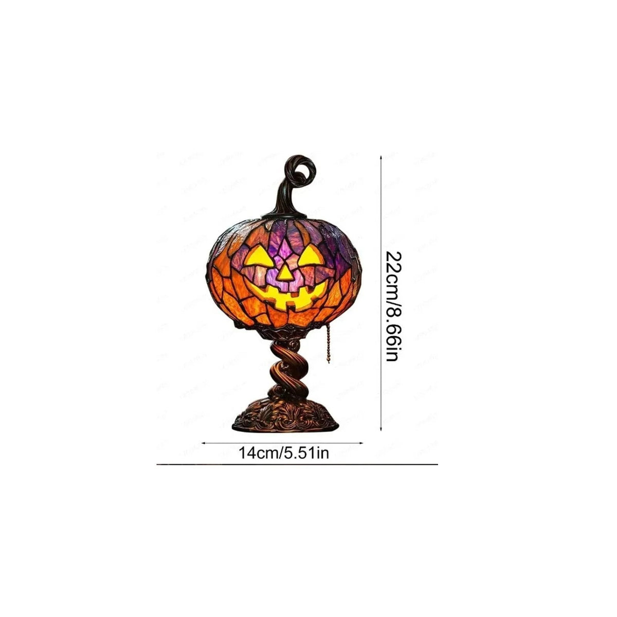 🎉Halloween Stained Glass Style Pumpkin Table Lamp